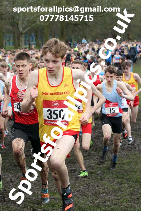Intermediate boys, 2020 New Balance English Schools Champs., Sefton Park, Liverpool. Photo: David T. Hewitson/Sports for All Pics